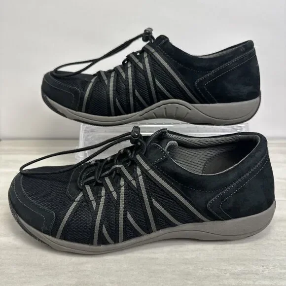 DANSKO Honor Sport Sneaker Women's Size 8.5-9 EUR 39 Black Leather Comfort Nurse - Picture 2 of 12
